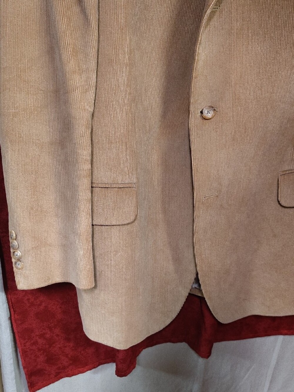 Lands' End Men's Corduroy Sport Coat in Tan - Picture 2 of 9
